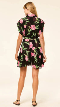 Misa Lora Mini Dress in Pink Peony