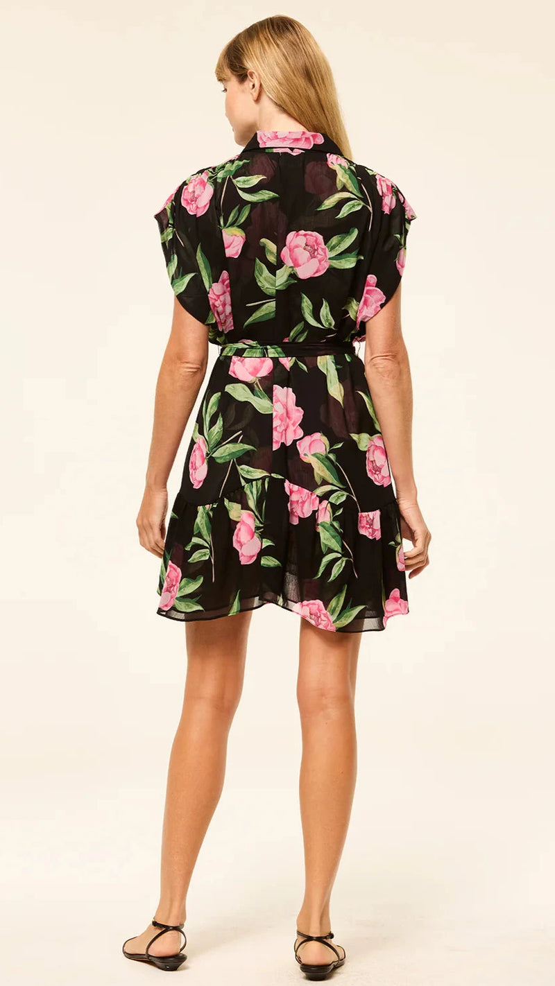 Misa Lora Mini Dress in Pink Peony