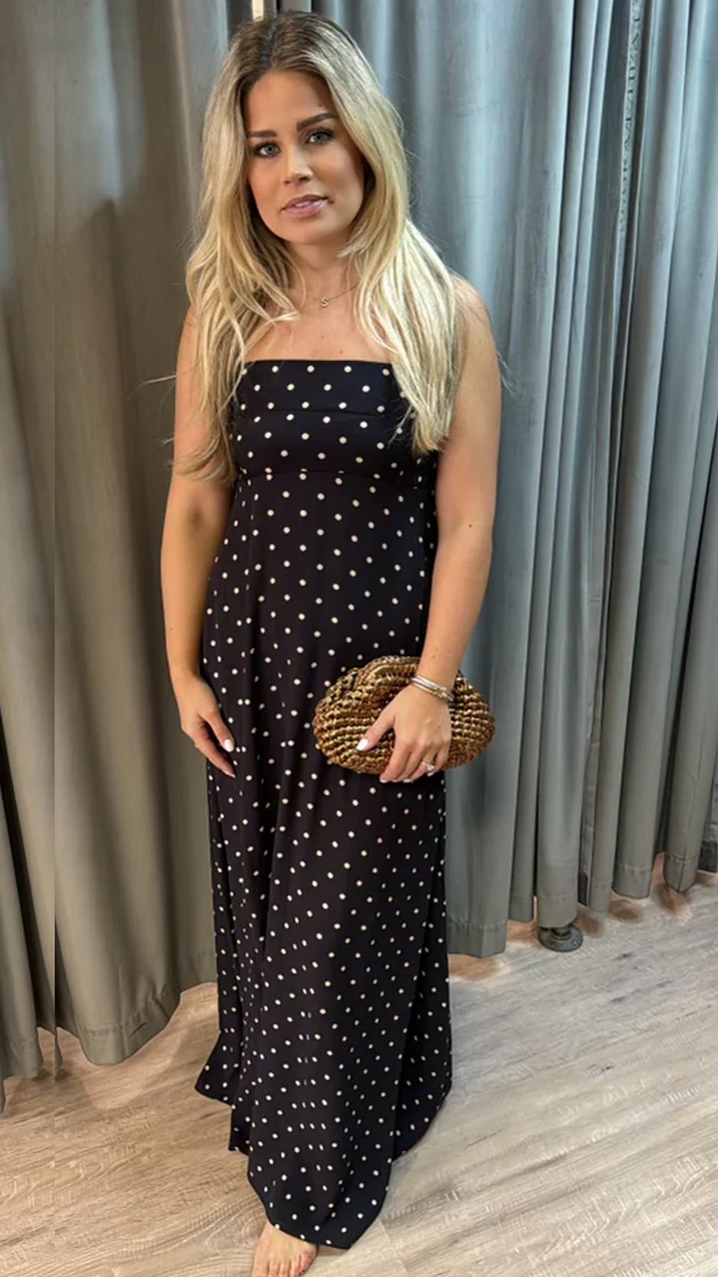 lusana midi dress Lusana Alison Maxi Dress in Polka Dot Spot – Suite 201