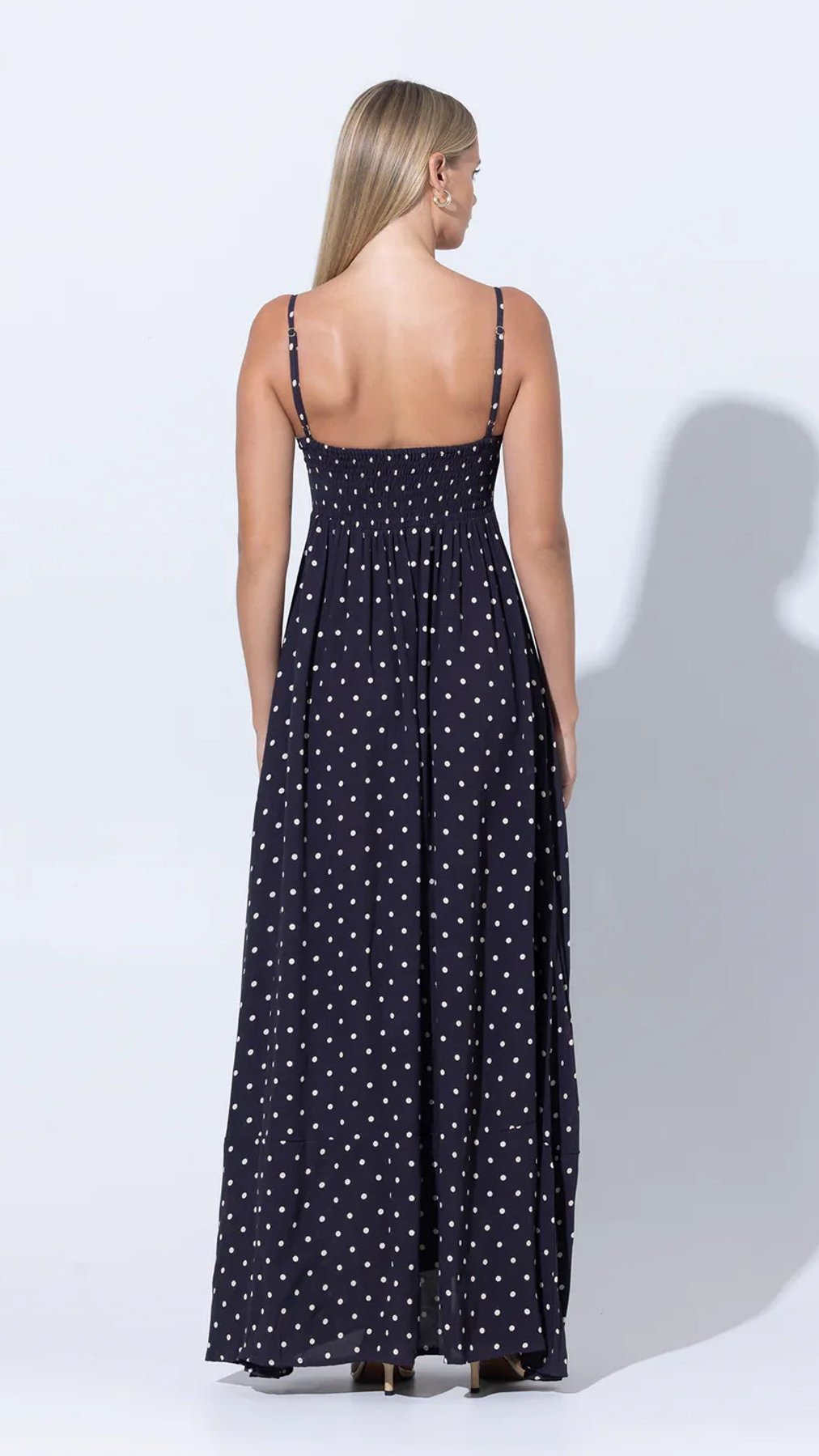 Lusana Alison Maxi Dress in Polka Dot Spot – Suite 201
