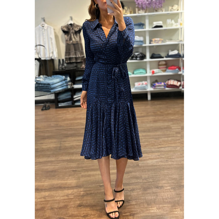Misa Martine Shirt Dress in Midnight Shibori