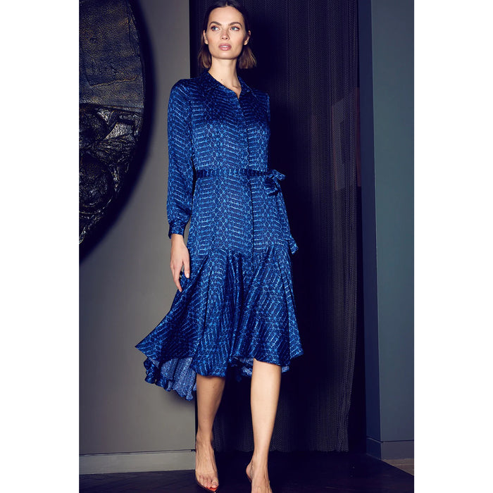 Misa Martine Shirt Dress in Midnight Shibori