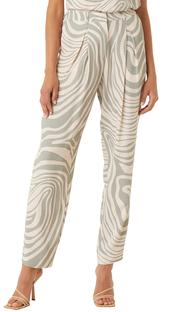 Misa Perry High Waisted Pant in Abstract Zebra