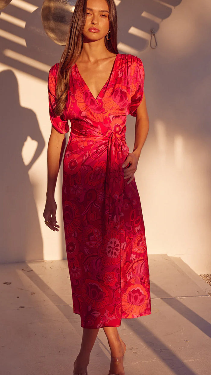 Misa Francesca Dress in Flora Corsica Fuchsia