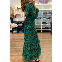 Misa Veronique Skirt in Emerald Abstract