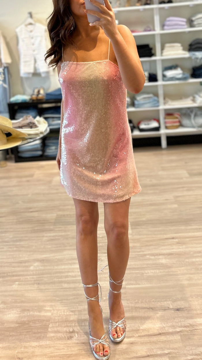 Misa Aline Sequin Mini Dress in Ombre