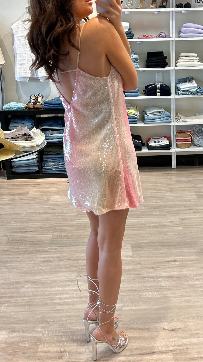 Misa Aline Sequin Mini Dress in Ombre