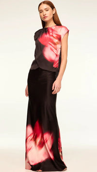 Misa Jessie Cap Sleeve Top in Midnight Orchid