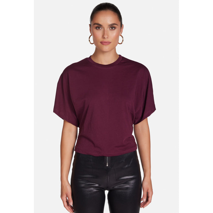 Michael Lauren Forester Kimono Sleeve Tee in Burgundy