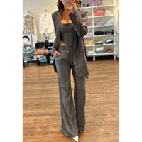 Amanda Uprichard Meritt Belted Blazer in Eton Pinstripe