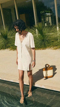 Nation LTD Kahlani Terry Dress in Ivory