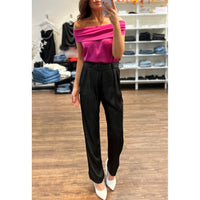 Nation LTD Vera Off The Shoulder Top in Miss Magenta