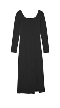 Nation LTD Alma Column Long Sleeve Dress in Black