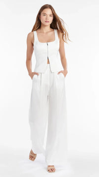 Amanda Uprichard Jane High Waisted Shiny Pant in Amalfi