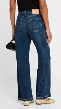 Moussy MV Espanola High Rise Wide Straight in Blue