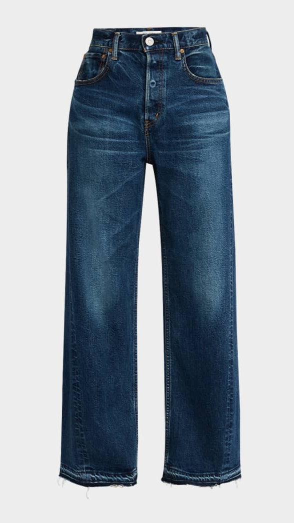 Moussy MV Espanola High Rise Wide Straight in Blue