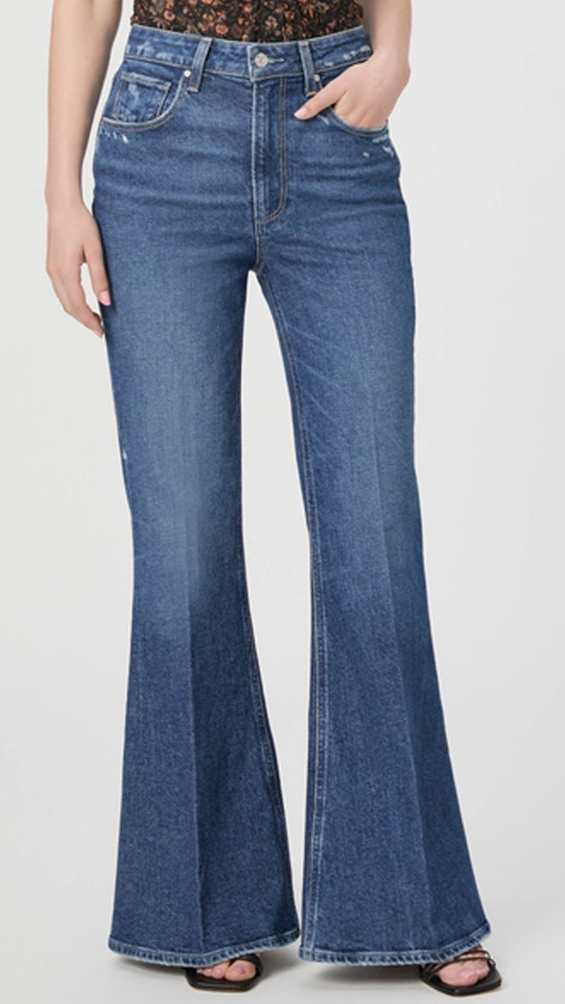 Paige Denim Charlie High Rise Flare Jean in Landmark