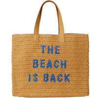 BTB Los Angeles The Beach Is Back Beach Bag in Sand/Cobalt