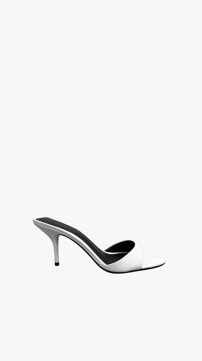Schutz Elodie Mule in Nappa Leather White