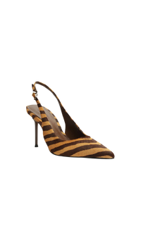 Schutz Paola Calf Hair Pump in Natural Zebra