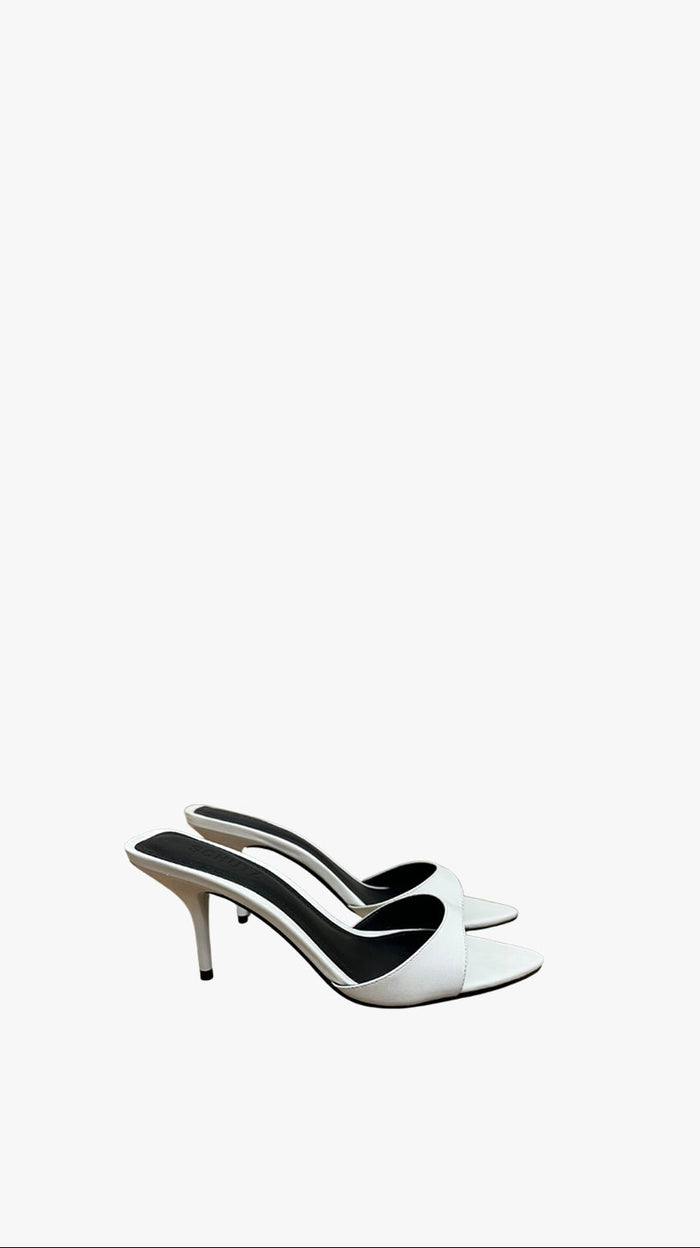 Schutz Elodie Mule in Nappa Leather White