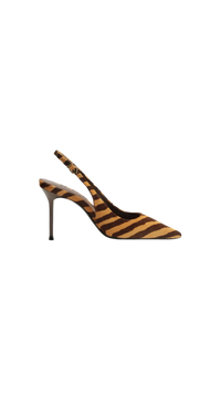 Schutz Paola Calf Hair Pump in Natural Zebra