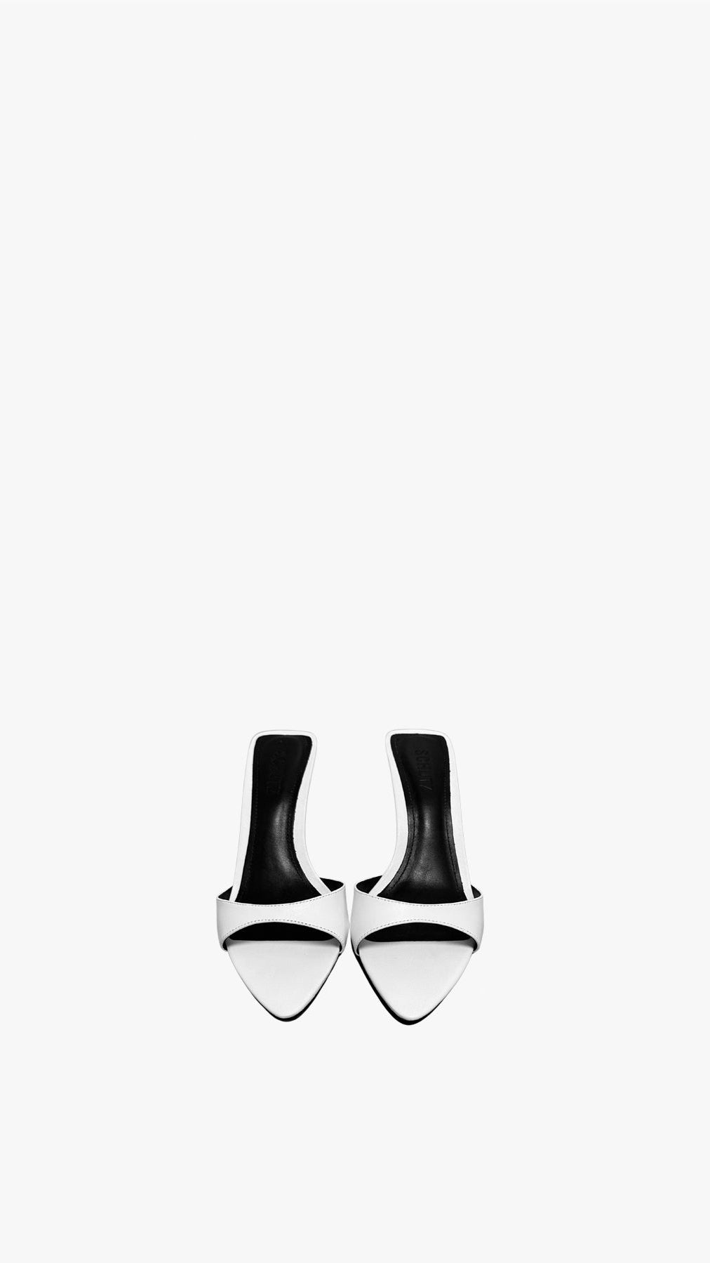 Schutz Elodie Mule in Nappa Leather White
