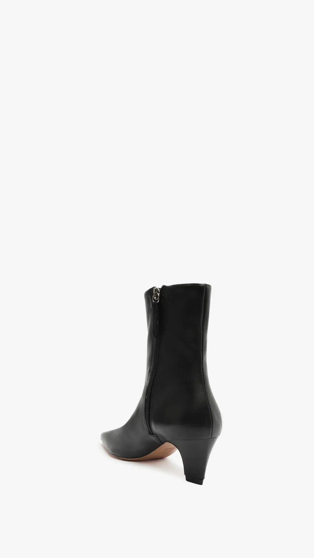 Schutz Dellia Nappa Leather Short Bootie in Black