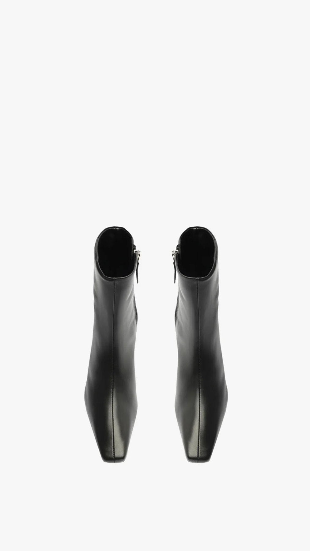 Schutz Dellia Nappa Leather Short Bootie in Black