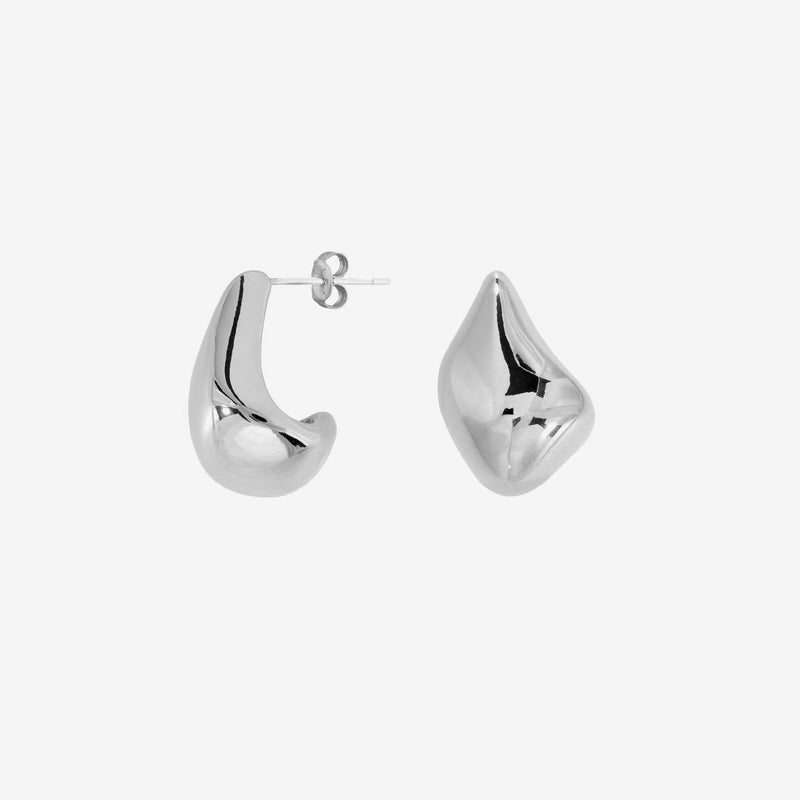 Shashi Jewelry Odyssey Teardrop Hoops in Silver