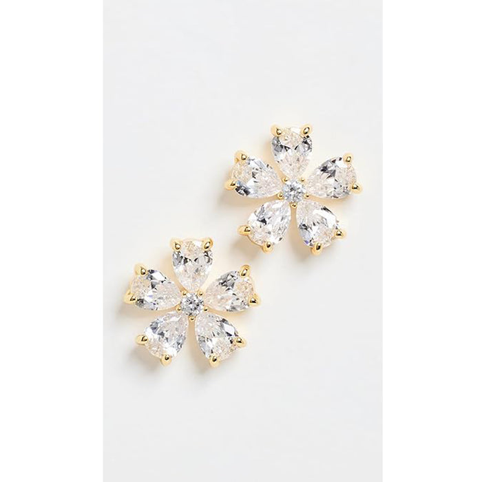 Shashi Jewelry Rumi Flower Diamond Earring in Gold