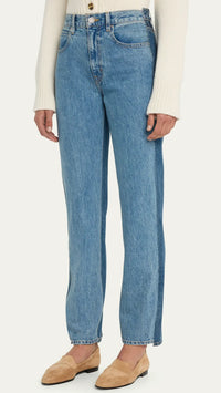 Slvrlake Denim High Waisted Reworked Panel London in Great Divide