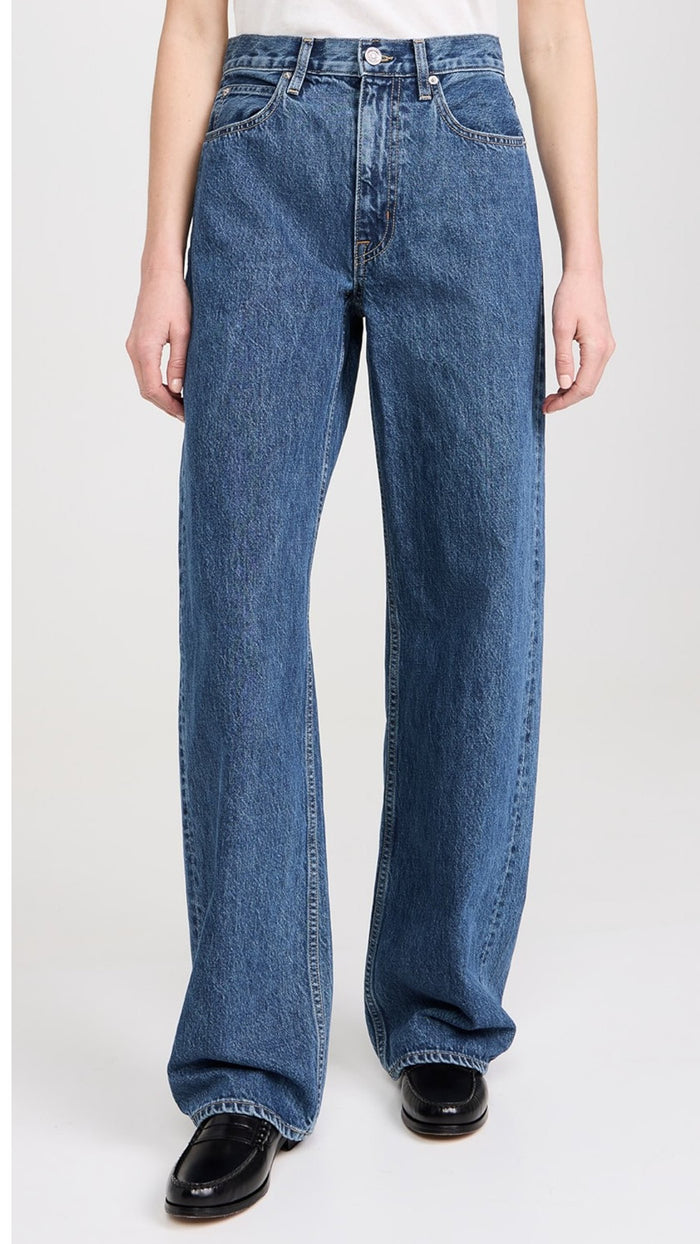 SLVRLAKE Denim Cassie High-Rise Wide-Leg Jeans in Forbidden Love