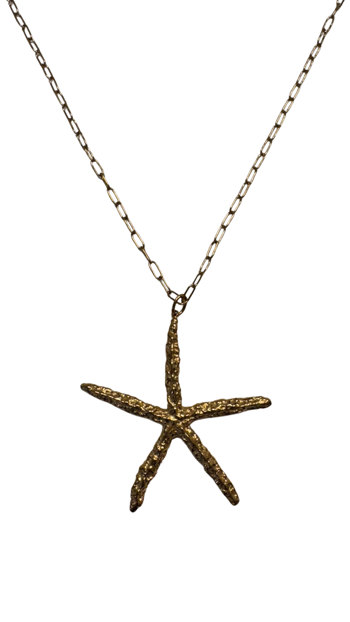 Suite201 Starfish Long Necklace in Gold