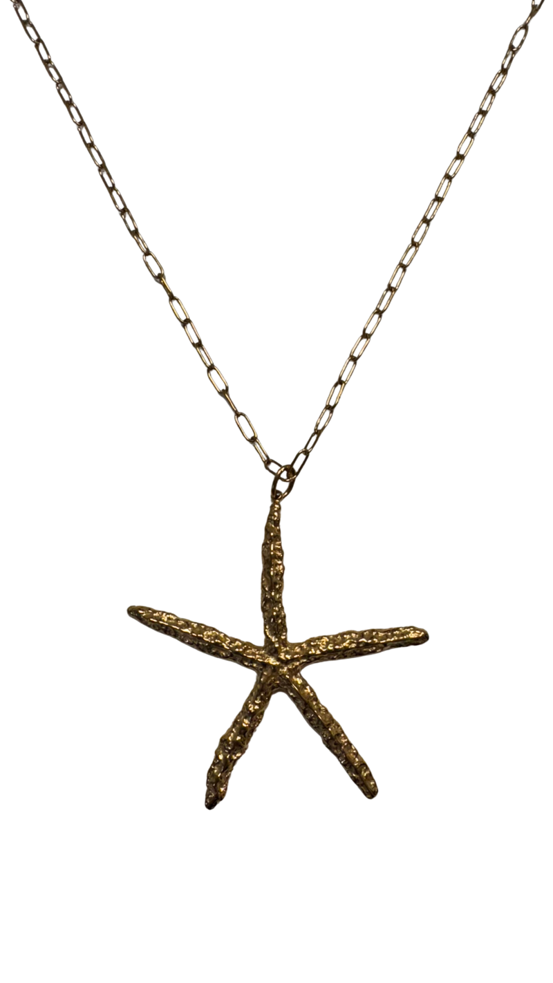 Suite201 Starfish Long Necklace in Gold