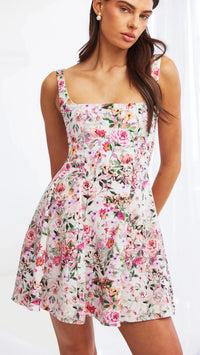 Generation Love Courtney Linen Mini Dress in Zesty Floral