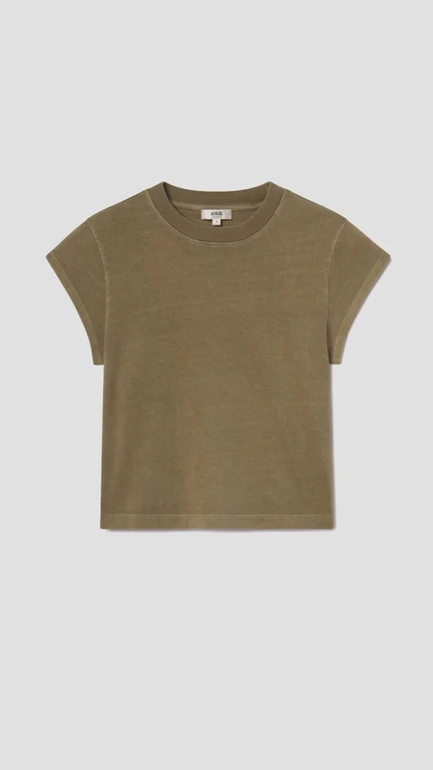 AGOLDE Bryce Cap Sleeve Tee in Cholla