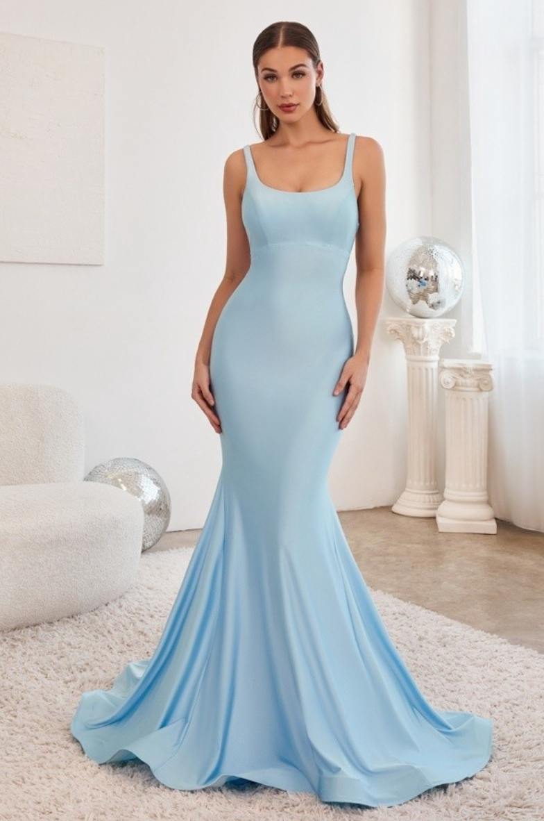 CD Jersey Tie Back Gown