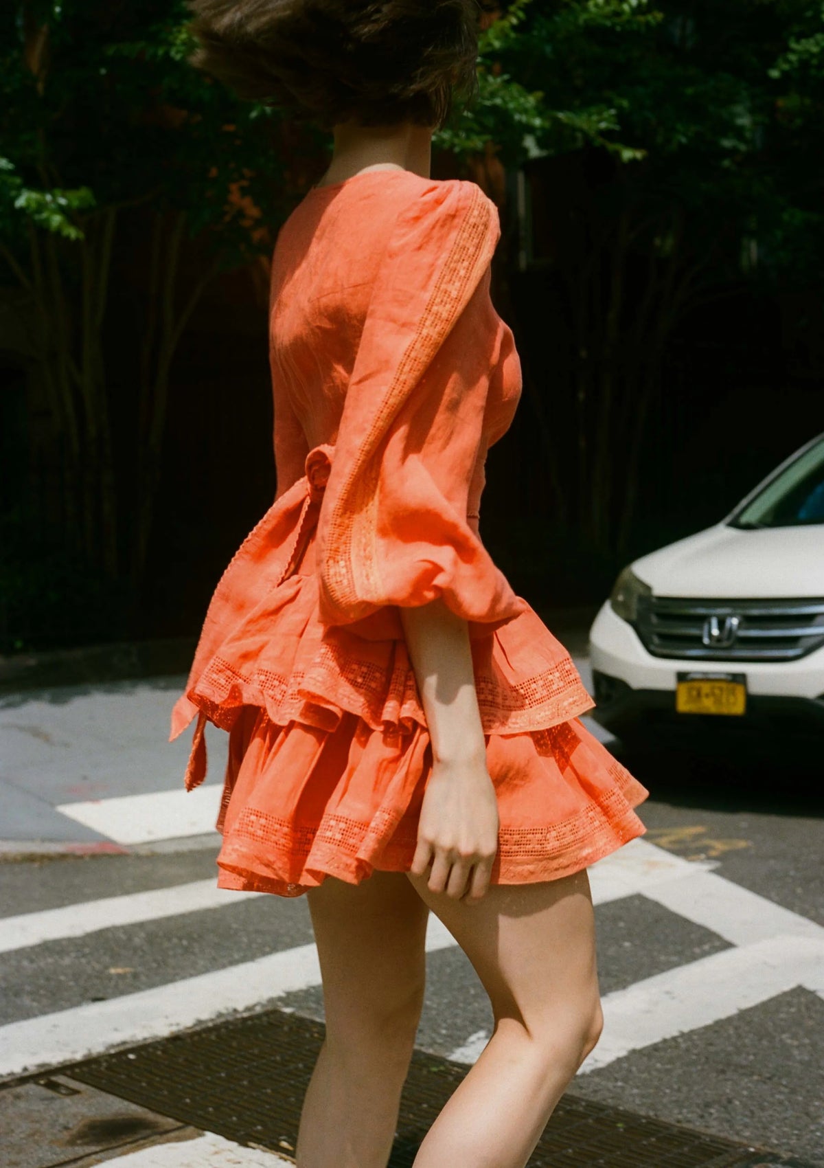 Maia Bergman Mika Wrap Dress in Tangerine