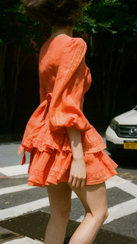 Maia Bergman Mika Wrap Dress in Tangerine