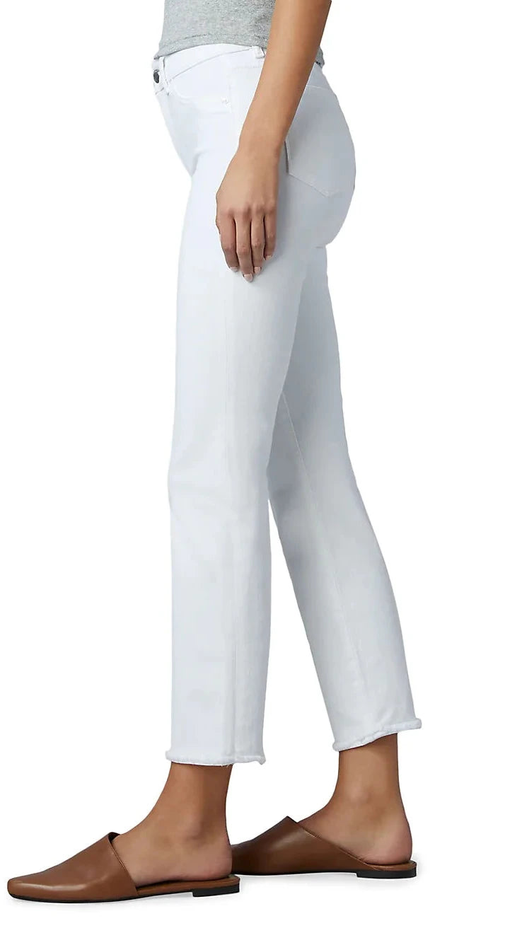DL1961 Denim Mara Straight Mid Rise Instasculpt Ankle in Milk