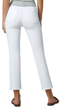 DL1961 Denim Mara Straight Mid Rise Instasculpt Ankle in Milk