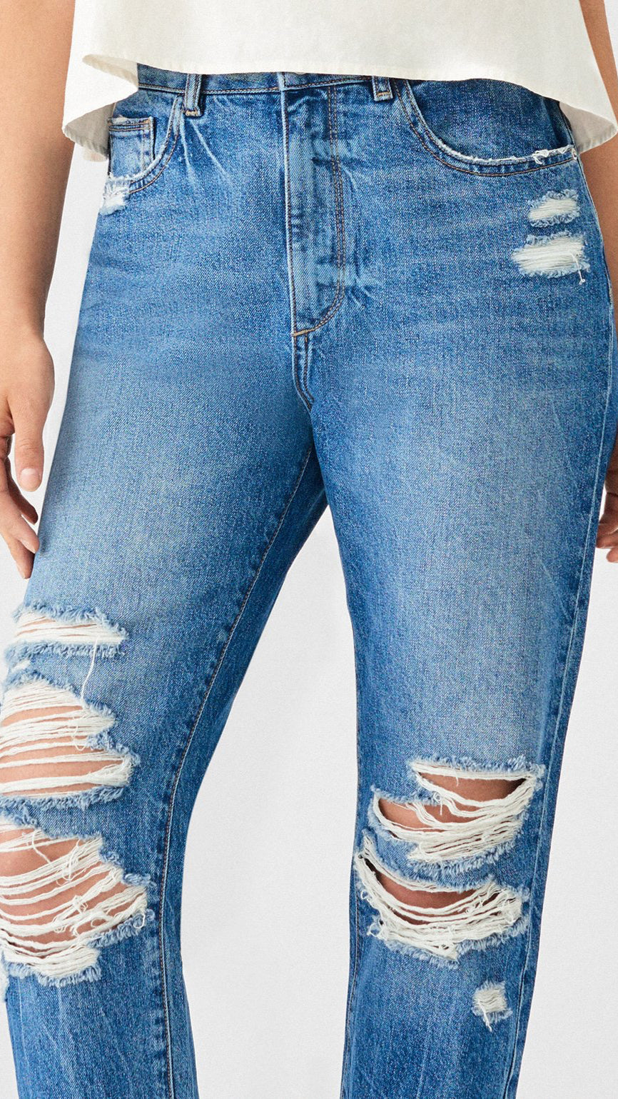 DL1961 Denim Susie High Rise Tapered Straight Jean in Houston