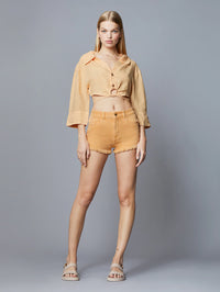DL1961 Denim Celeste Crop Top in Peach