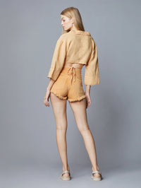 DL1961 Denim Celeste Crop Top in Peach