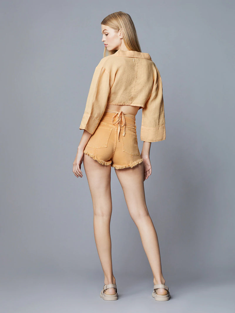 DL1961 Denim Celeste Crop Top in Peach