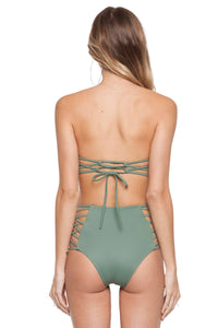 Tori Praver Margot Bandeau Top in Green
