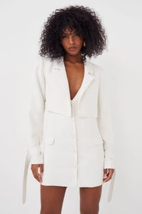 For Love & Lemons Alysa Blazer Mini Dress in Ivory