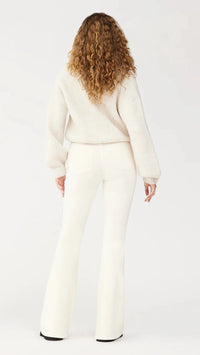DL1961 Denim Rachel Flare Ultra High Rise Instasculpt 35" in Eggshell Corduroy