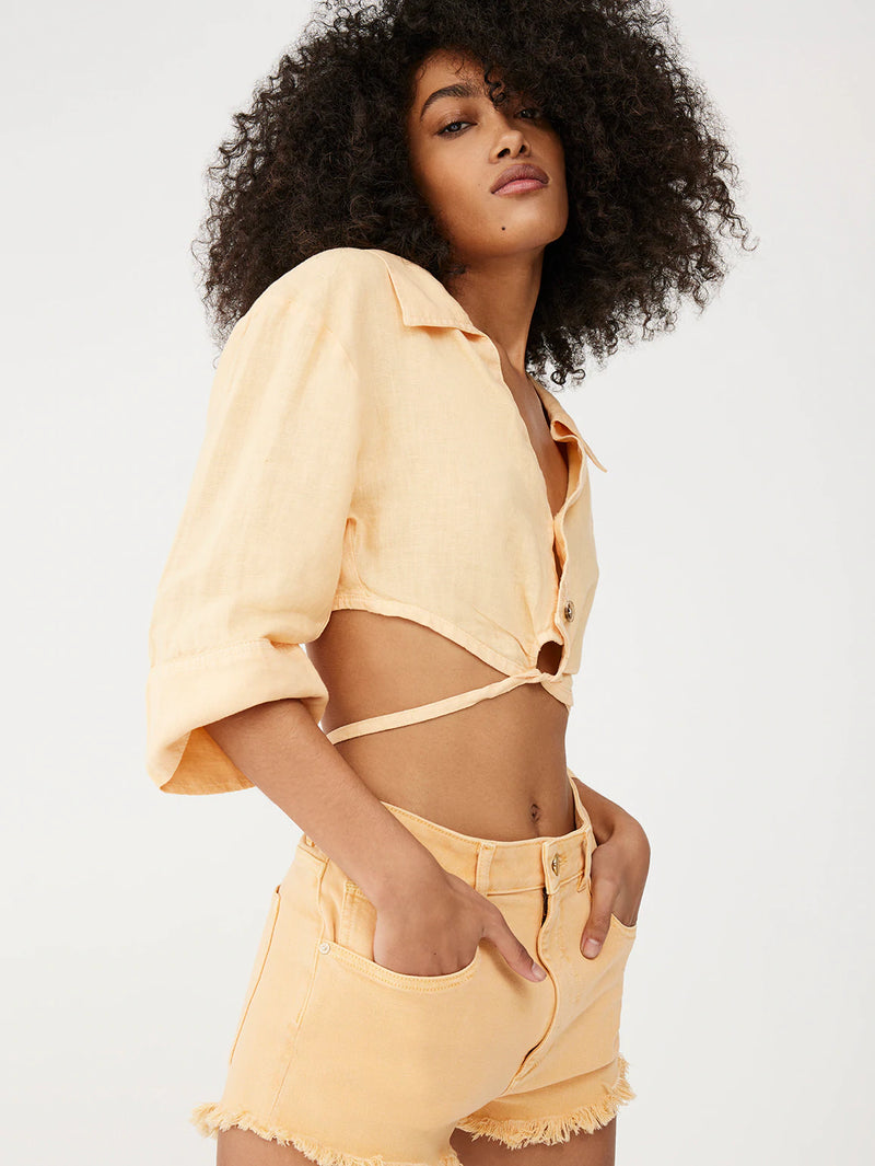 DL1961 Denim Celeste Crop Top in Peach